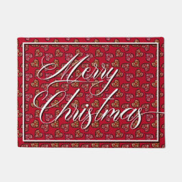 Leuk & Elegant Boho Hearts Rood  Patroon Deurmat