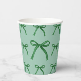 Leuk elegant groen lint patroon papieren bekers