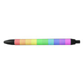 Leuk Elegant Kleurrijke Regenboog Strepen Zwarte Inkt Pen (Voorkant)