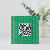 Leuk en Fancy 4 Leaf Clover QR Code Kaart (Staand voorkant)