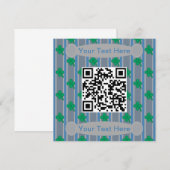 Leuk en Fancy 4 Leaf Clover QR Code Kaart (Voorkant / Achterkant)