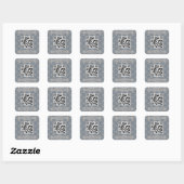 Leuk en Fancy 4 Leaf Clover QR Code Vierkante Sticker (Vel)