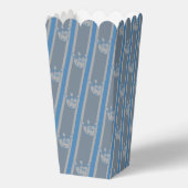 Leuk en Fancy Blauw Grijs Bowling Popcorn Bedankdoosjes (Achterkant)