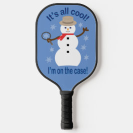 Leuk en Fancy Het is allemaal Cool Snowman Detecti Pickleball Paddle
