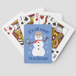 Leuk en Fancy Het is allemaal Cool Snowman Detecti Pokerkaarten