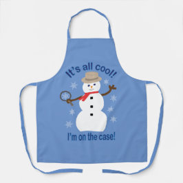 Leuk en Fancy Het is allemaal Cool Snowman Detecti Schort
