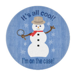 Leuk en Fancy Het is allemaal Cool Snowman Detecti Snijplank