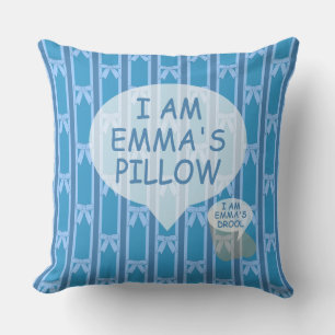 Leuk en Fancy Ik ben gestreept Blue Bow Pillow Kussen