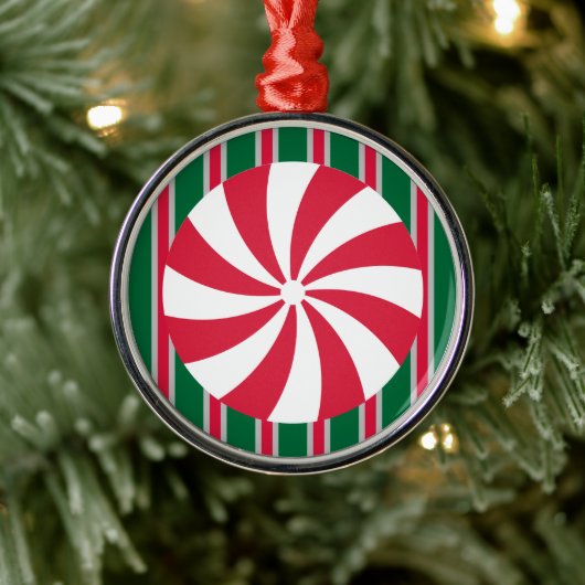 Leuk en Fancy Kerst Peppermint Snoep Metalen Ornament (Boom)