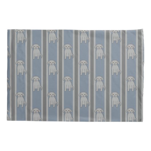 Leuk en Fancy  Puppy Gestreept Kussensloop (Achterkant)