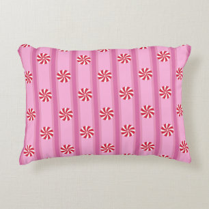 Leuk en Fancy Roze Kerst Peppermint Snoep Accent Kussen