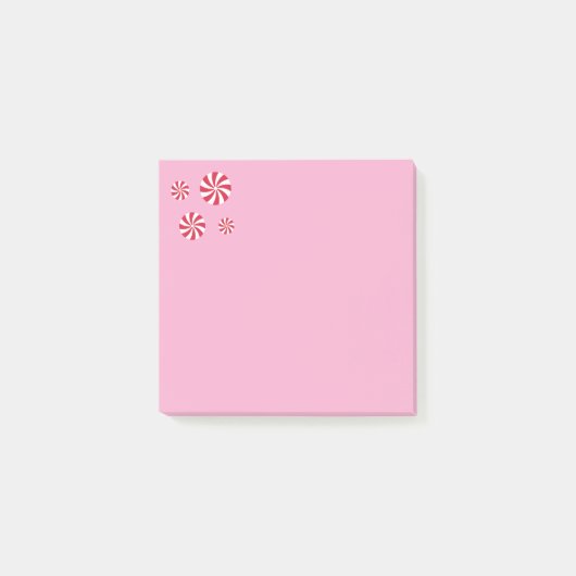 Leuk en Fancy Roze Kerst Peppermint Snoep Post-it® Notes (Voorkant)