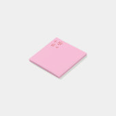 Leuk en Fancy Roze Kerst Peppermint Snoep Post-it® Notes (Schuin)