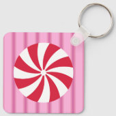 Leuk en Fancy Roze Kerst Peppermint Snoep Sleutelhanger (Achterkant)