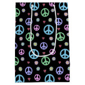 Leuk en Fancy Vredesbord, Bloemen & Harten Medium Cadeauzakje (Achterkant)