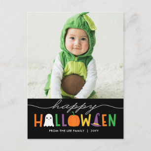 Leuk en feestelijk Halloween Fotokaart Briefkaart