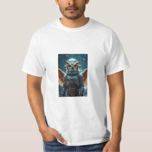 Leuk en kleurrijk mannen t-shirt met astronaut uil