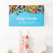 Leuk en kleurrijk Snoep Shop Sweets Store Zakelijk Spandoek (Insitu)