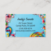 Leuk en kleurrijk Snoep Shop Sweets Store Zakelijk Visitekaartje (Achterkant)
