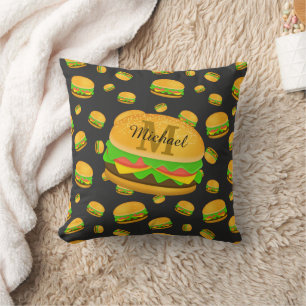 Leuk en leuk lekker burgerpatroon Monogram Kussen