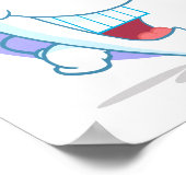 leuk en mooi smakelijk tekenfilm met mousserende t poster (Hoek)