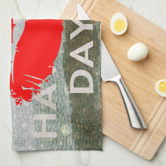 Leuk en perfect om de datum op te slaan theedoek (Quarter Fold)