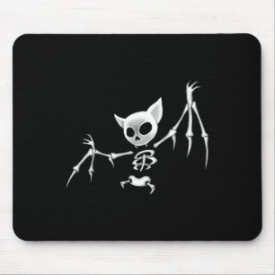 Leuk eng donker vliegend skelet naar Halloween kle Muismat