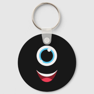Leuk Eng Monster Eyeball Gezicht Gemakkelijk Hallo Sleutelhanger
