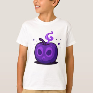 Leuk eng paars appel Halloween T-shirt voor kinder
