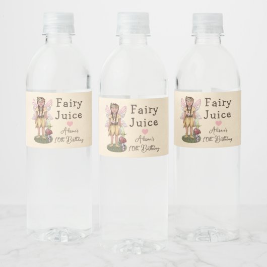 Leuk Fairy Juice Verjaardagsfeestje Waterfles Etiket (Flessen)
