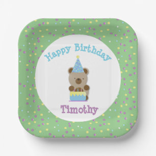 Leuk feestje Teddy Bear Verjaardag Papieren Bordje
