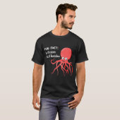 Leuk feit - een octopus heeft 8 testikels t-shirt (Voorkant volledig)