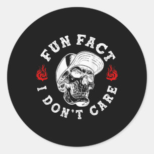 Leuk Feitje Dat Kan Me Niks Schelen Grappig Skelet Ronde Sticker