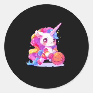 Leuk Football Sport basketbal Eenhoorn Ronde Sticker