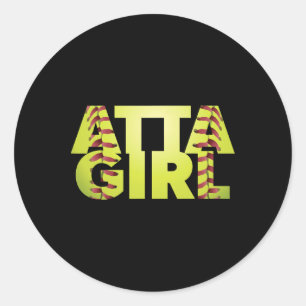 Leuk gedaan Meisje Grappig Zachte Moeder Sportfan Ronde Sticker