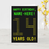 Leuk, Geeky, Nerdy "14 JAAR OUD!" Verjaardag Kaart (Gele Bloem)