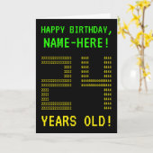 Leuk, Geeky, Nerdy "24 JAAR OUD!" Verjaardag Kaart (Gele Bloem)