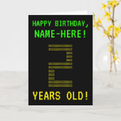 Leuk, Geeky, Nerdy "2 JAAR OUD!" Verjaardag Kaart (Gele Bloem)