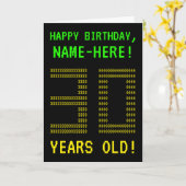 Leuk, Geeky, Nerdy "30 JAAR OUD!" Verjaardag Kaart (Gele Bloem)