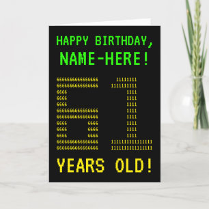 Leuk, Geeky, Nerdy "61 JAAR OUD!" Verjaardag Kaart
