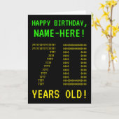 Leuk, Geeky, Nerdy "70 JAAR OUD!" Verjaardag Kaart (Gele Bloem)