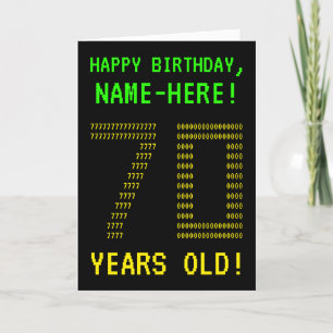 Leuk, Geeky, Nerdy "70 JAAR OUD!" Verjaardag Kaart