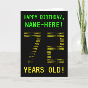 Leuk, Geeky, Nerdy "72 JAAR OUD!" Verjaardag Kaart