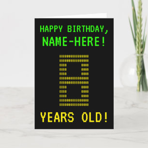 Leuk, Geeky, Nerdy "8 JAAR GEWORDEN!" Verjaardagsk Kaart