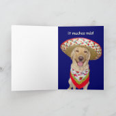 Leuk Geel Laboratorium Feliz Cumpleanos Kaart (Binnen)