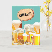 Leuk gejuich bierpromotie van ons allemaal kaart (Gele Bloem)