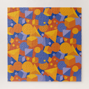 Leuk geometrisch Oranje violette patroon Legpuzzel