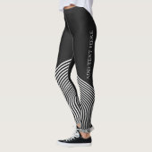 Leuk geometrisch stijlvol zwart leggings (Links)