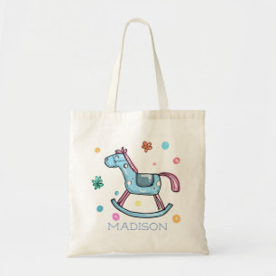 Leuk Gepersonaliseerd Hobbelpaard en Stip Tote Bag