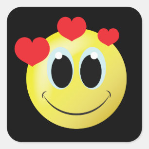 Leuk gezicht liefde thuis sticker